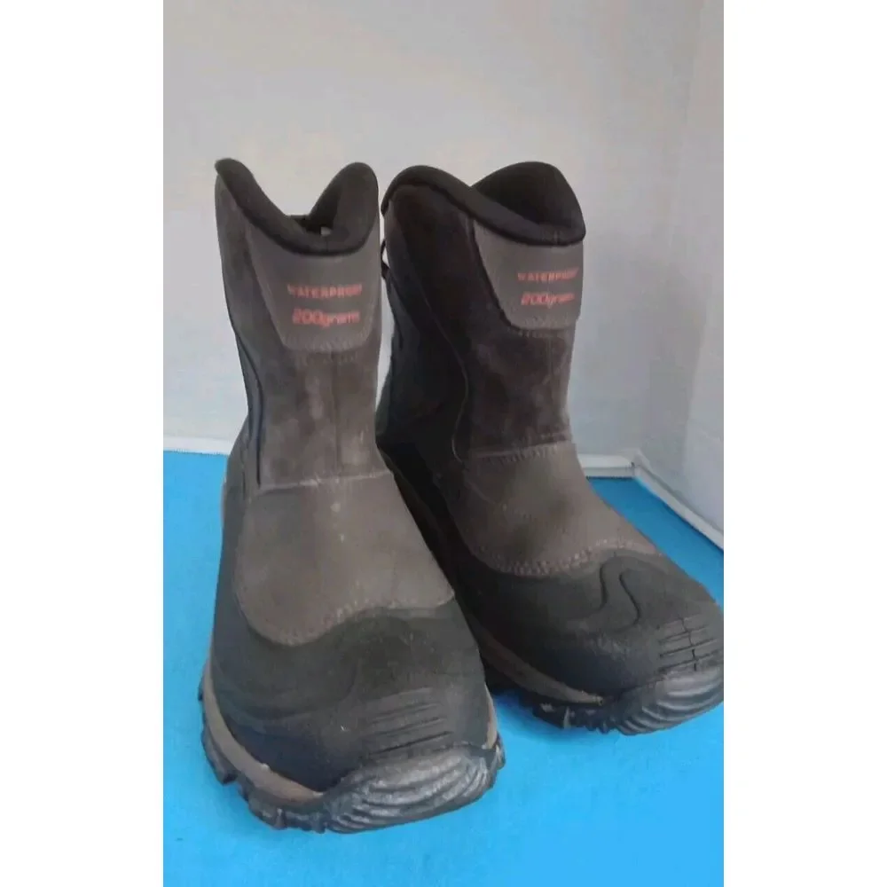 Columbia Waterproof Winter Snow Boots 200g Insulated‎ Pull On Gray
